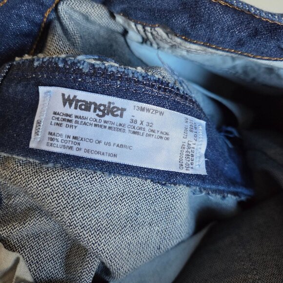 Wrangler Pro Rodeo Cowboy Cut Jeans Original Fit Dark Blue Size Men's 38x32 NEW - Picture 10 of 10